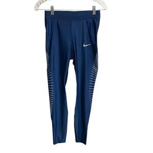 Nike Speed Power Dri-FIT Running Tights Blue Reflective‎ Women’s Small
